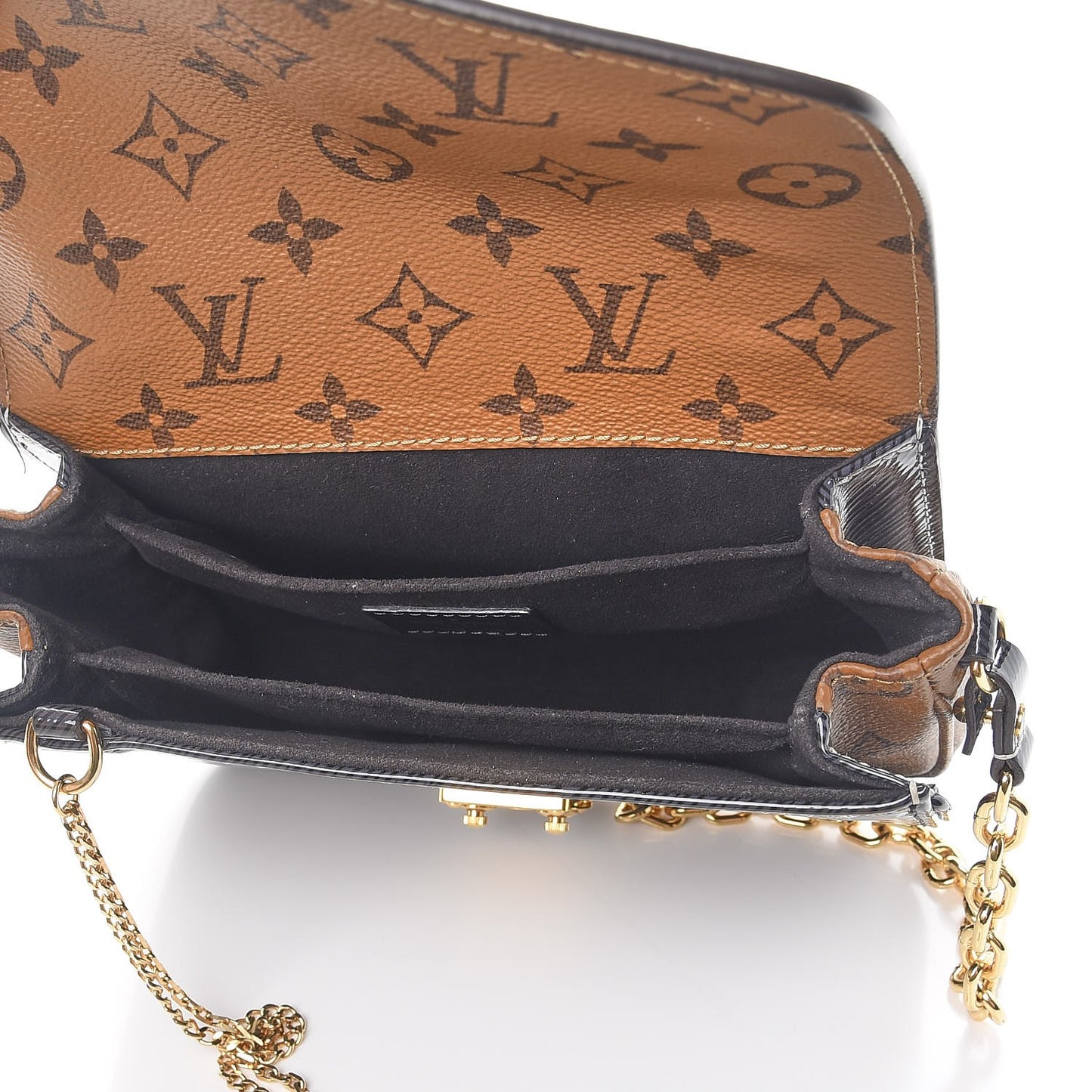 Shiny Epi Reverse Monogram Pochette Metis Mini Marine