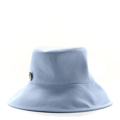 Hermes Toile De Chanvre Cotton Stretch Gaelle Hat 58 Bleu Chemise 3 of 9