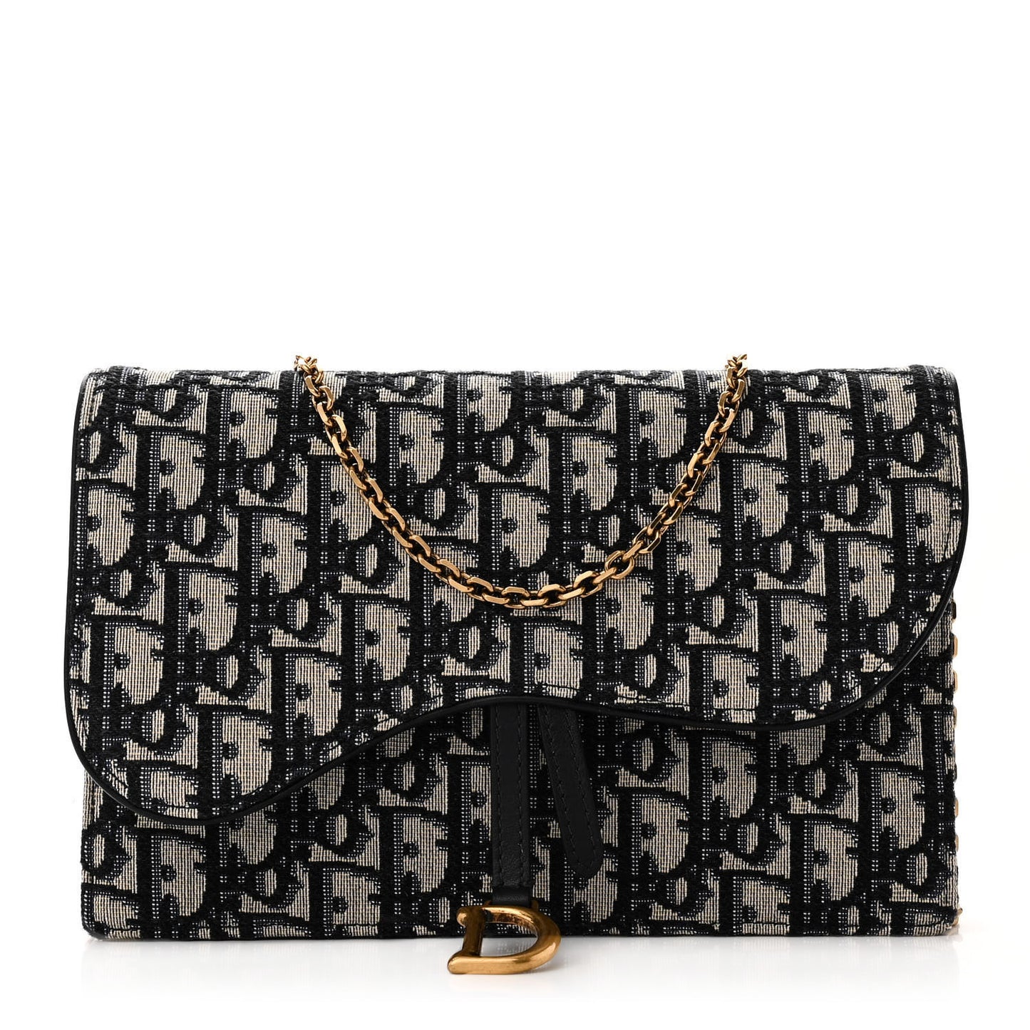 Oblique Saddle Chain Pouch Blue