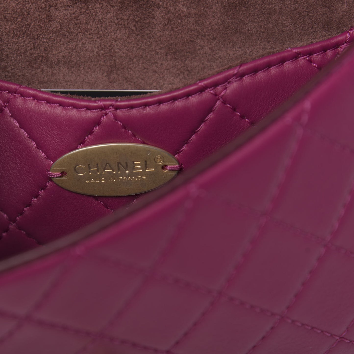 Calfskin Quilted Multi Pouching Flap And Coin Purse Fuchsia