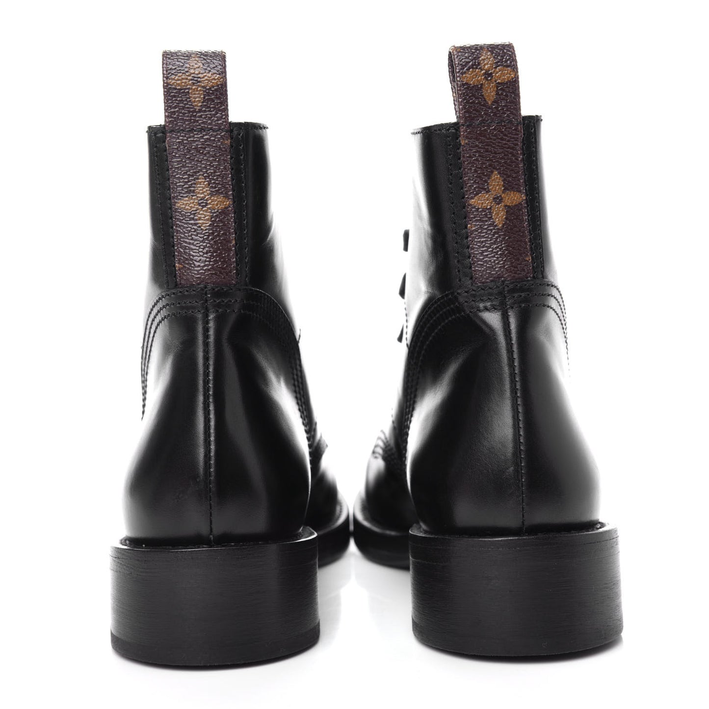 Calfskin Metropolis Flat Ranger Boots 37 Black