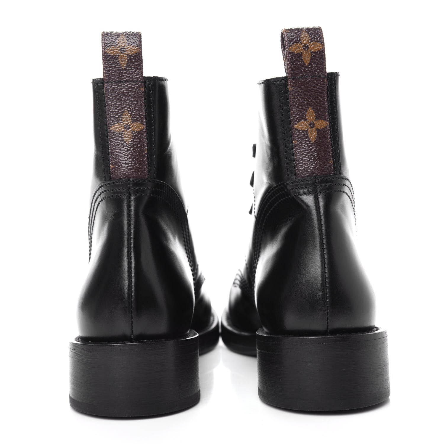 Louis Vuitton Calfskin Metropolis Flat Ranger Boots 37 Black 7 of 10