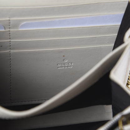Gucci Calfskin Matelasse GG Marmont Chain Wallet Mystic White 4 of 7