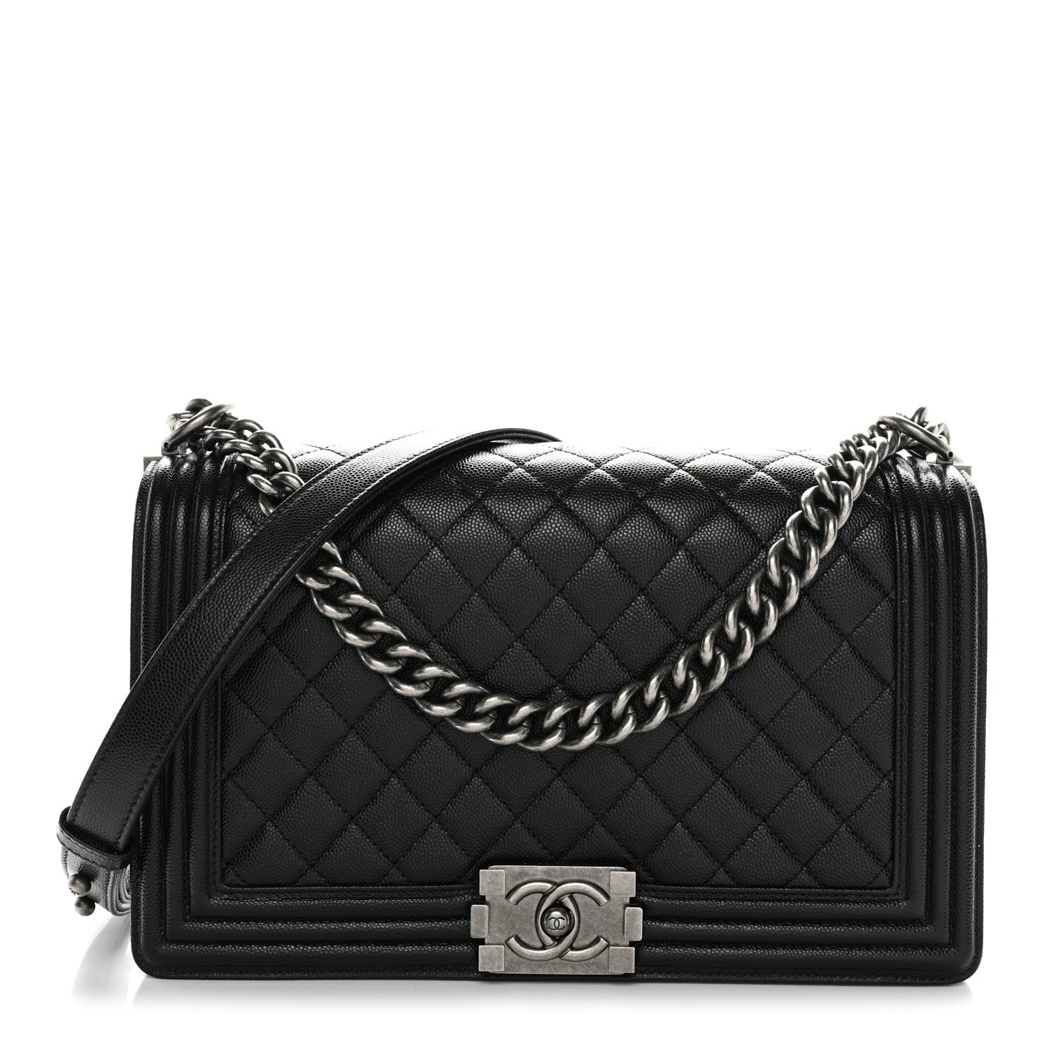 Chanel Caviar Quilted New Medium Boy Flap Black 1 of 12