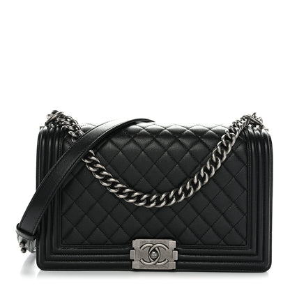 Chanel Caviar Quilted New Medium Boy Flap Black 1 of 12