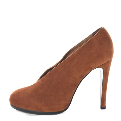 Hermes Chevre Velours Escape Florida Pumps 38.5 Cognac 1 of 8