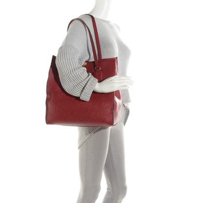 Burberry Heritage Grain Medium Woodbury Tote Military Red 2 of 8