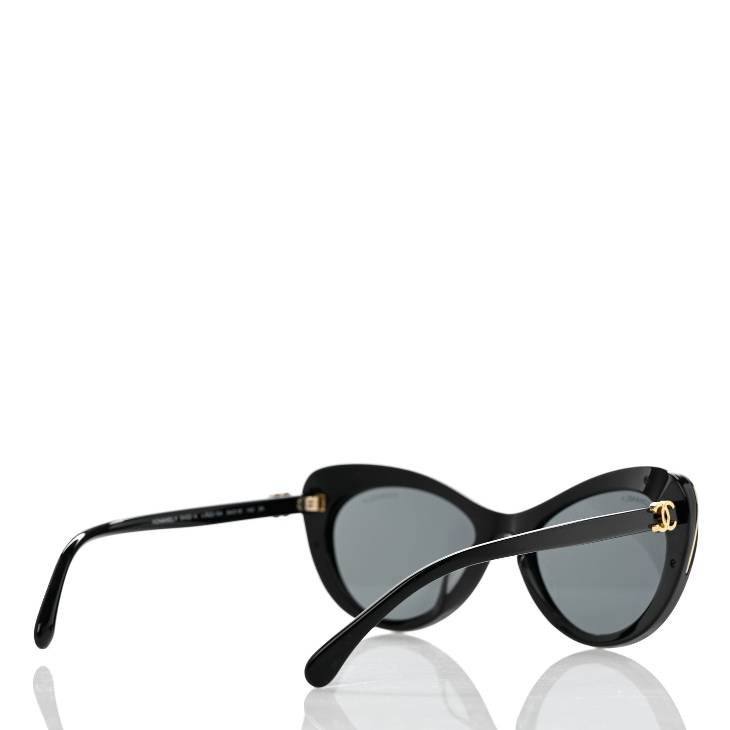Chanel Acetate Cat Eye CC Sunglasses 5432-A Black 4 of 8