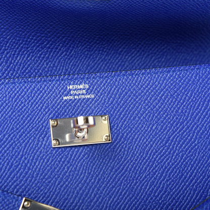 Hermes Epsom Kelly Longue Wallet Bleu Electrique 6 of 7