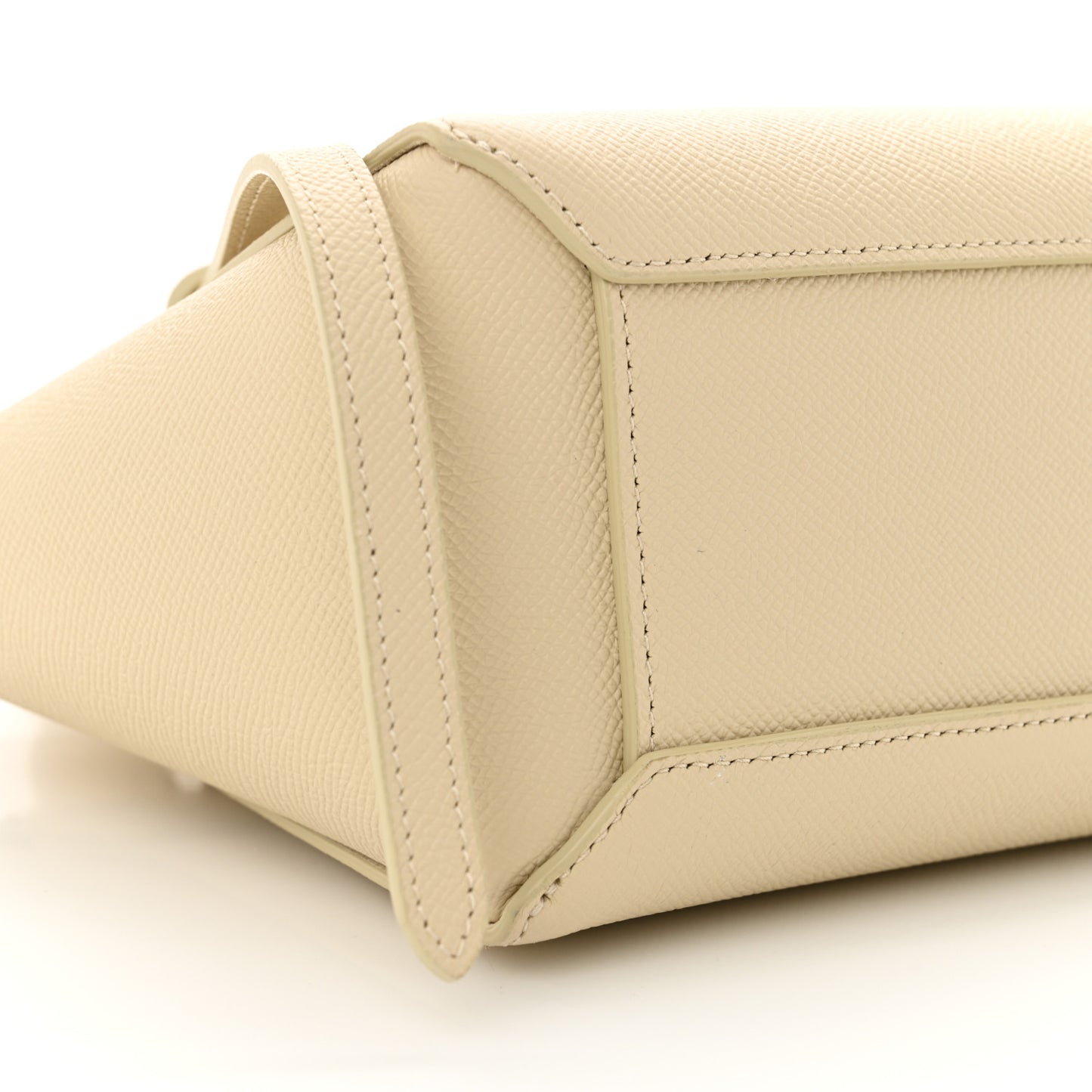 Grained Calfskin Nano Belt Bag Chalk