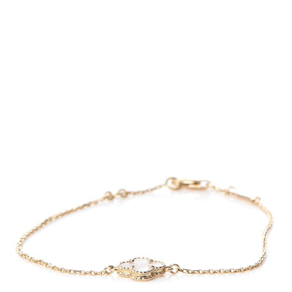 Van Cleef & Arpels 18K Yellow Gold Mother of Pearl Sweet Alhambra Bracelet 1 of 9