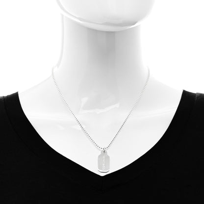 Tiffany Sterling Silver Diamond Price Tag Pendant Necklace 2 of 5