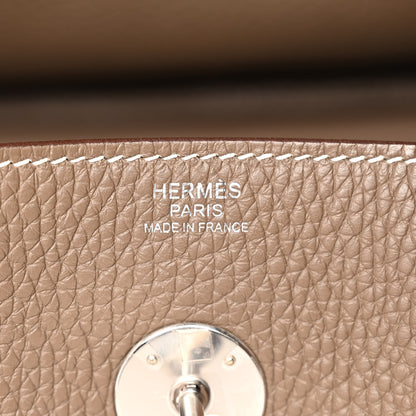 Hermes Taurillon Clemence Lindy 30 Etoupe 6 of 9