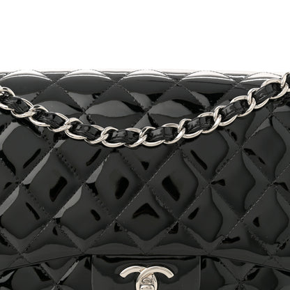 Chanel Patent Quilted Jumbo Double Flap Black 8 of 12