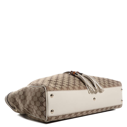 Gucci Monogram Peggy Braided Tote Off White 5 of 8