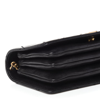 Saint Laurent Lambskin Diamond Quilted Monogram Angie Chain Bag Black 6 of 11