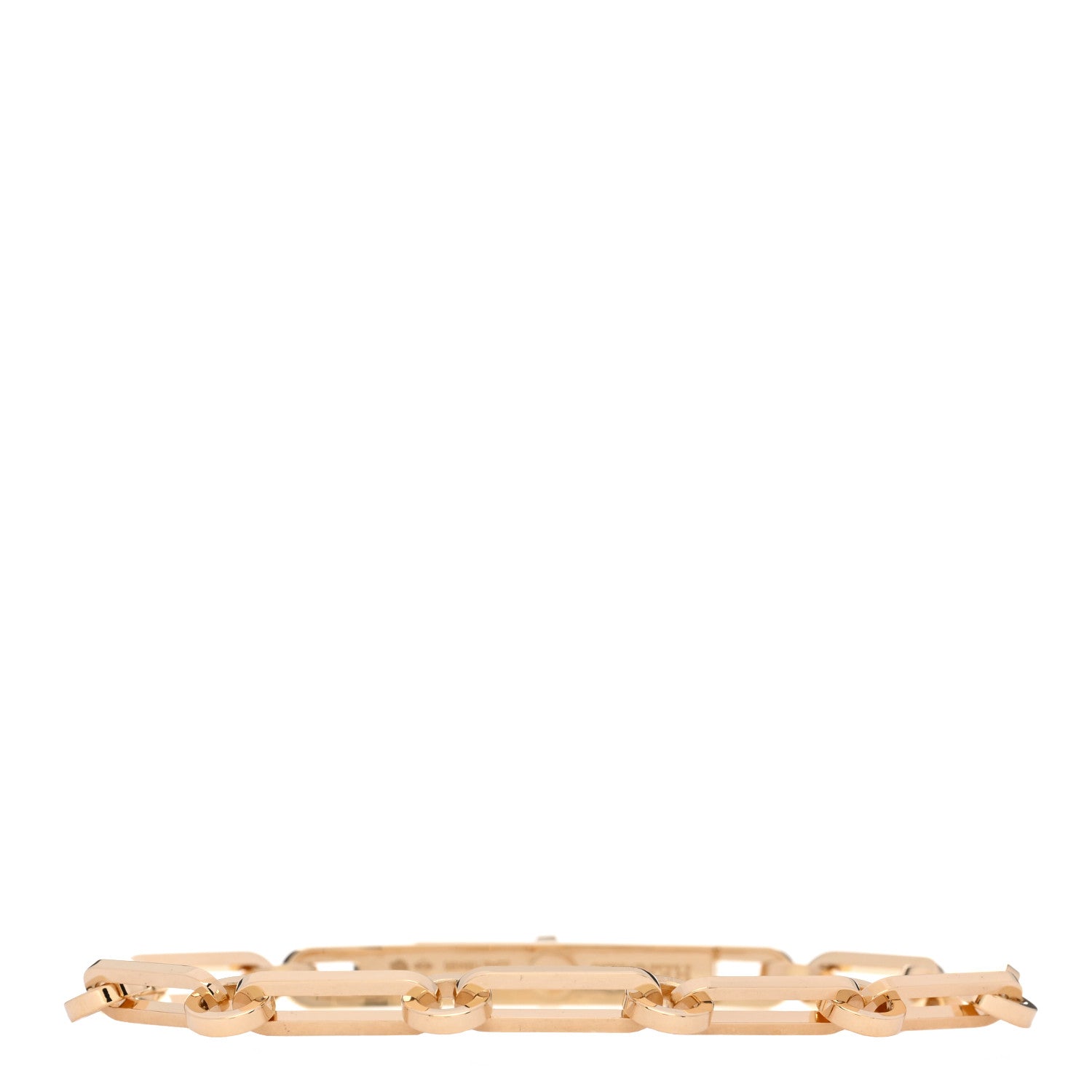 Hermes 18K Yellow Gold Diamond PM Kelly Chaine Bracelet ST 2 of 4