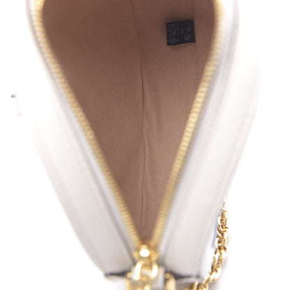 Gucci Textured Calfskin Web Mini Ophidia Round Shoulder Bag Mystic White 5 of 11