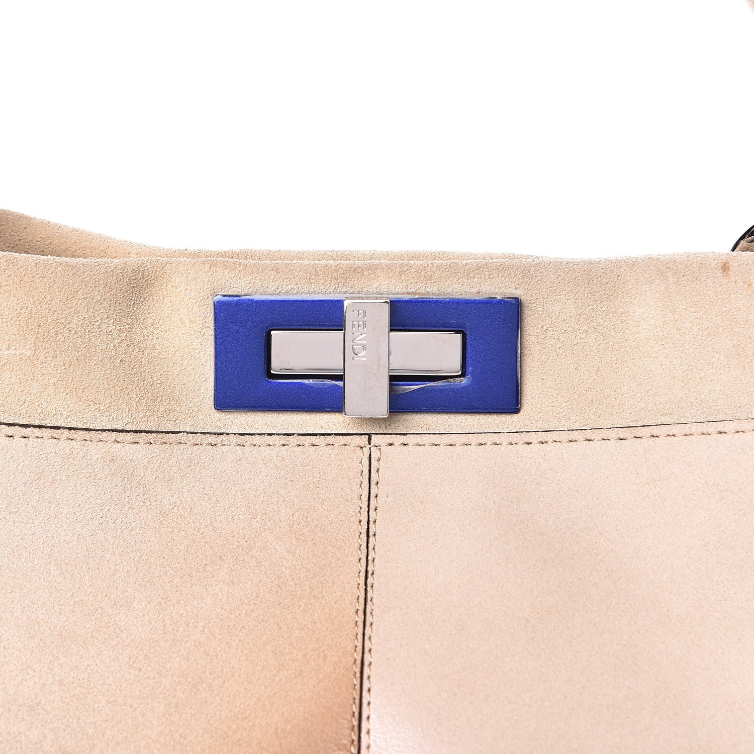 Fendi Suede Airbrushed Large Peekaboo Iconic Satchel Multicolor 12 of 12