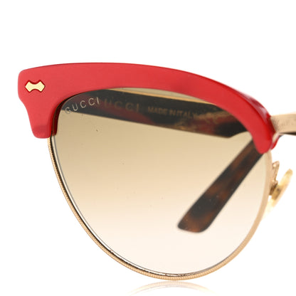 Gucci Acetate Damascato Cat Eye Sunglasses GG0055S Red Gold 8 of 10