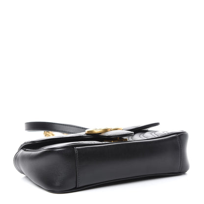 Gucci Calfskin Matelasse Mini GG Marmont Shoulder Bag Black 4 of 12