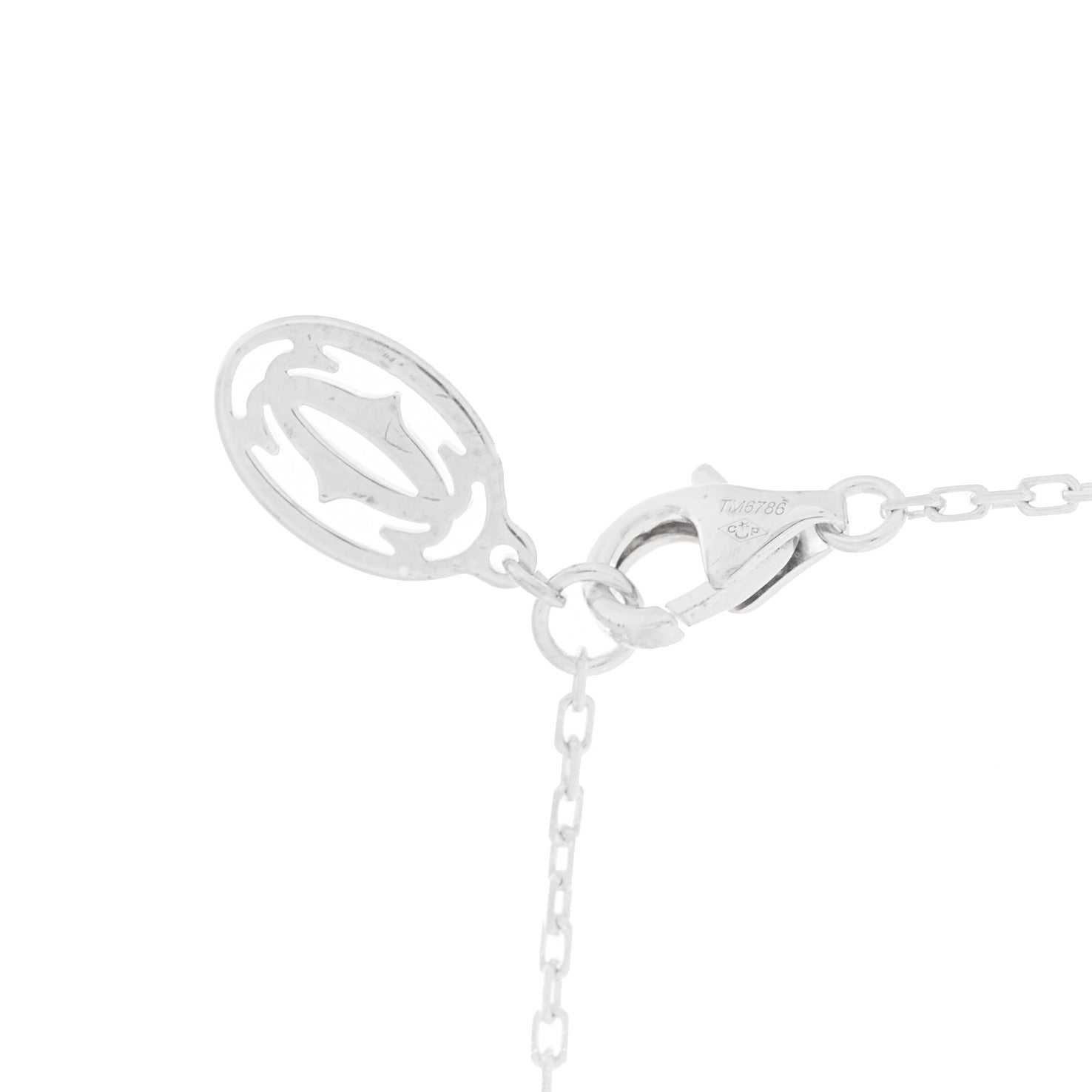Cartier 18K White Gold Diamond SM D'Amour Pendant Necklace 5 of 6