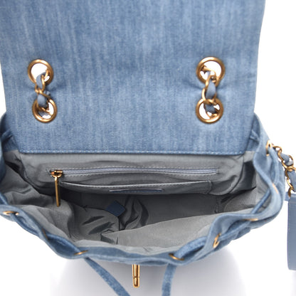 Chanel Washed Denim Quilted Small Urban Spirit Backpack Light Blue 5 of 12