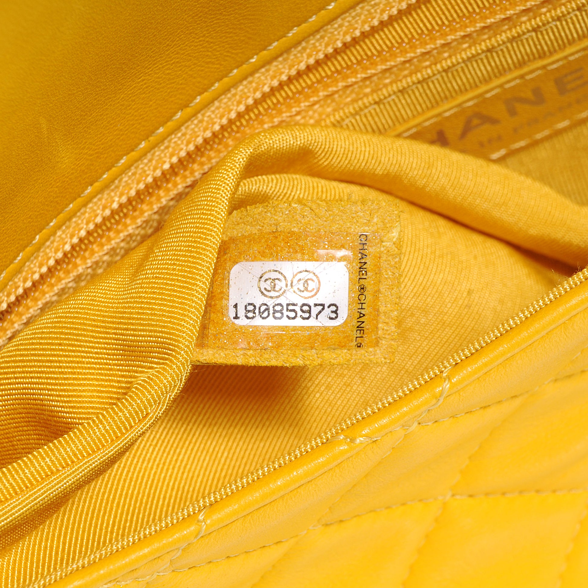 Chanel Quilted Lambskin Small Hula Hoop Flap Yellow 8 of 9