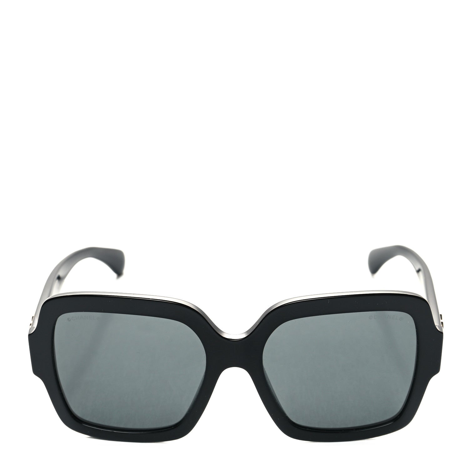 Chanel Acetate Square Heart Sunglasses 5479-A Black 2 of 8