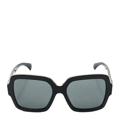 Chanel Acetate Square Heart Sunglasses 5479-A Black 2 of 8