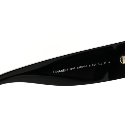 Chanel Acetate Polarized Square Sunglasses 5506 Black 5 of 7