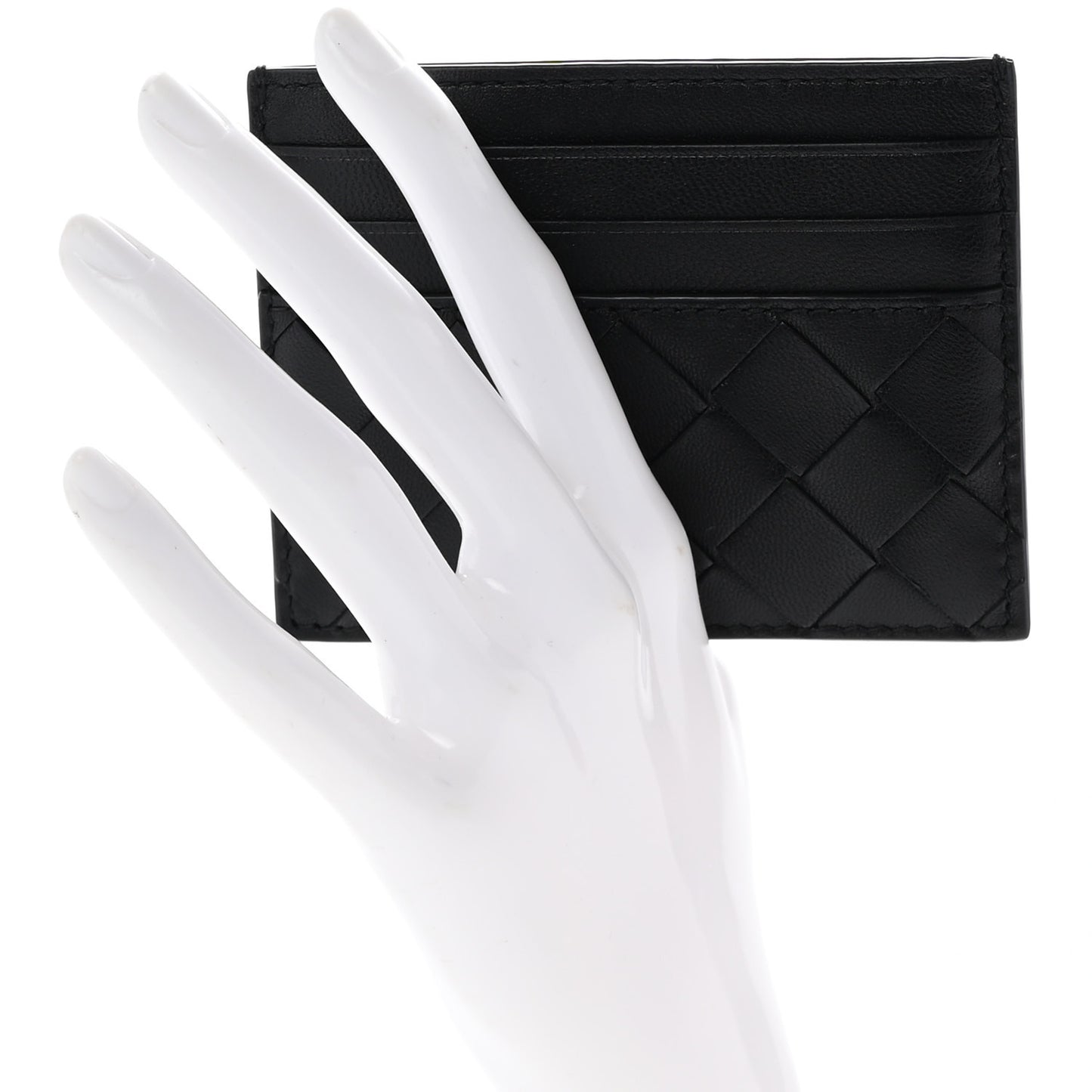 Nappa Intrecciato VN Card Case Black