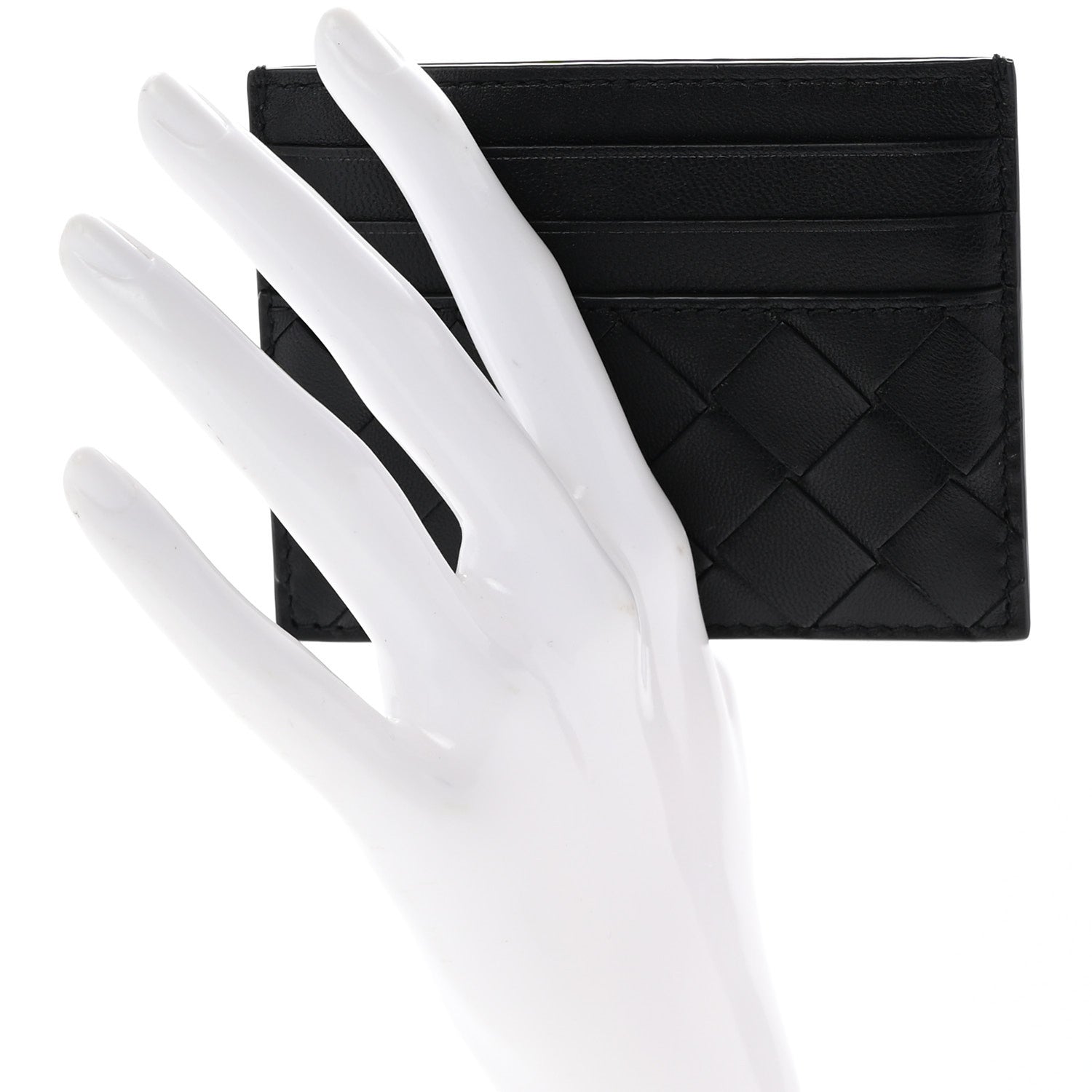 Bottega Veneta Nappa Intrecciato VN Card Case Black 2 of 11