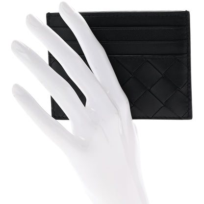 Bottega Veneta Nappa Intrecciato VN Card Case Black 2 of 11