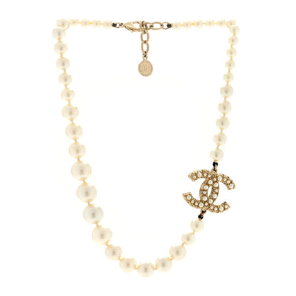 Chanel Pearl CC 100th Anniversary Necklace Light Gold 2 of 3