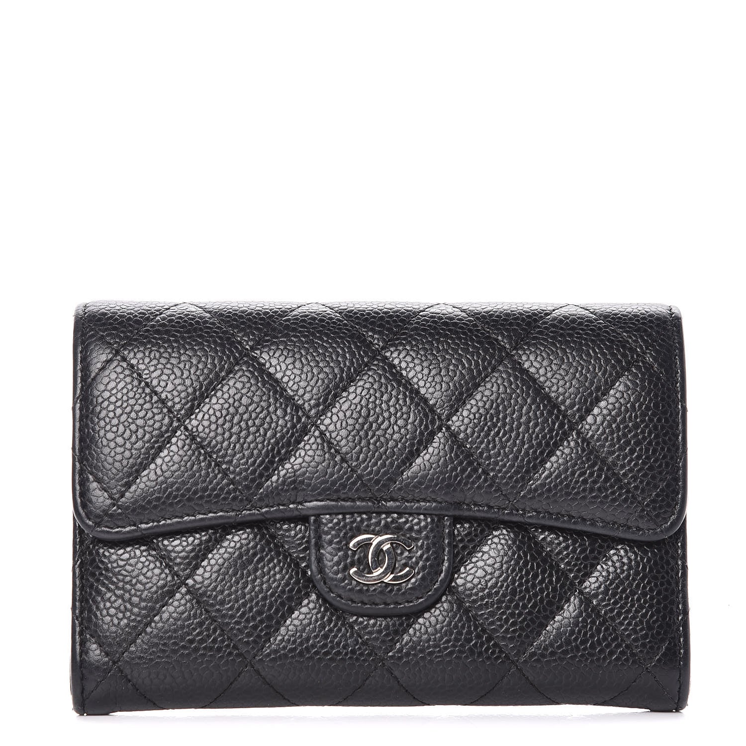 Chanel Caviar Quilted Small Flap Wallet Black 1 of 10