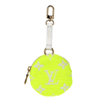Louis Vuitton Fabric LV Match Ellipse BB Round Coin Purse Yellow 1 of 5