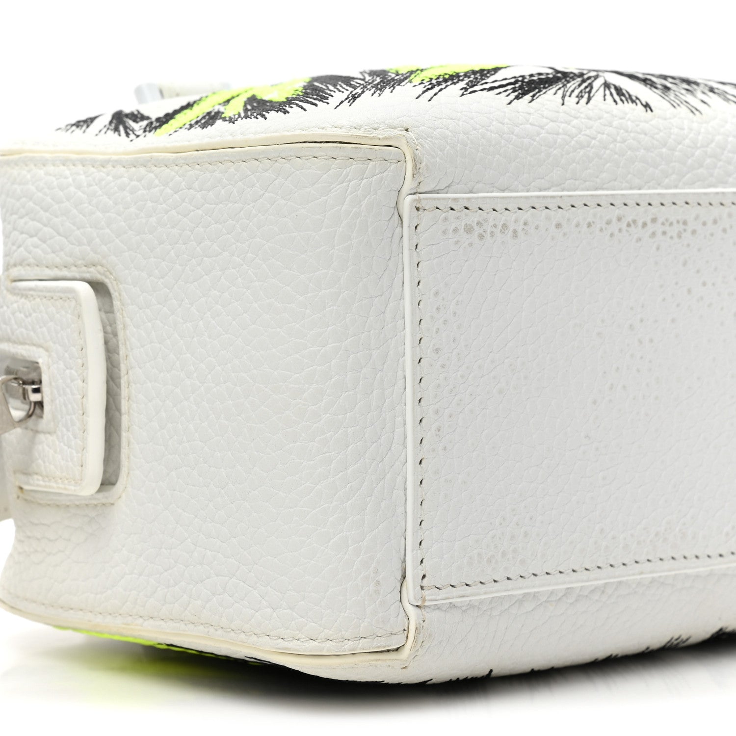 Delvaux Taurillon Soft Embroidered Mini Cool Box Satchel White Multicolor 9 of 12