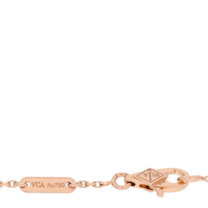 Van Cleef & Arpels 18K Rose Gold Carnelian Sweet Alhambra Bracelet 3 of 5