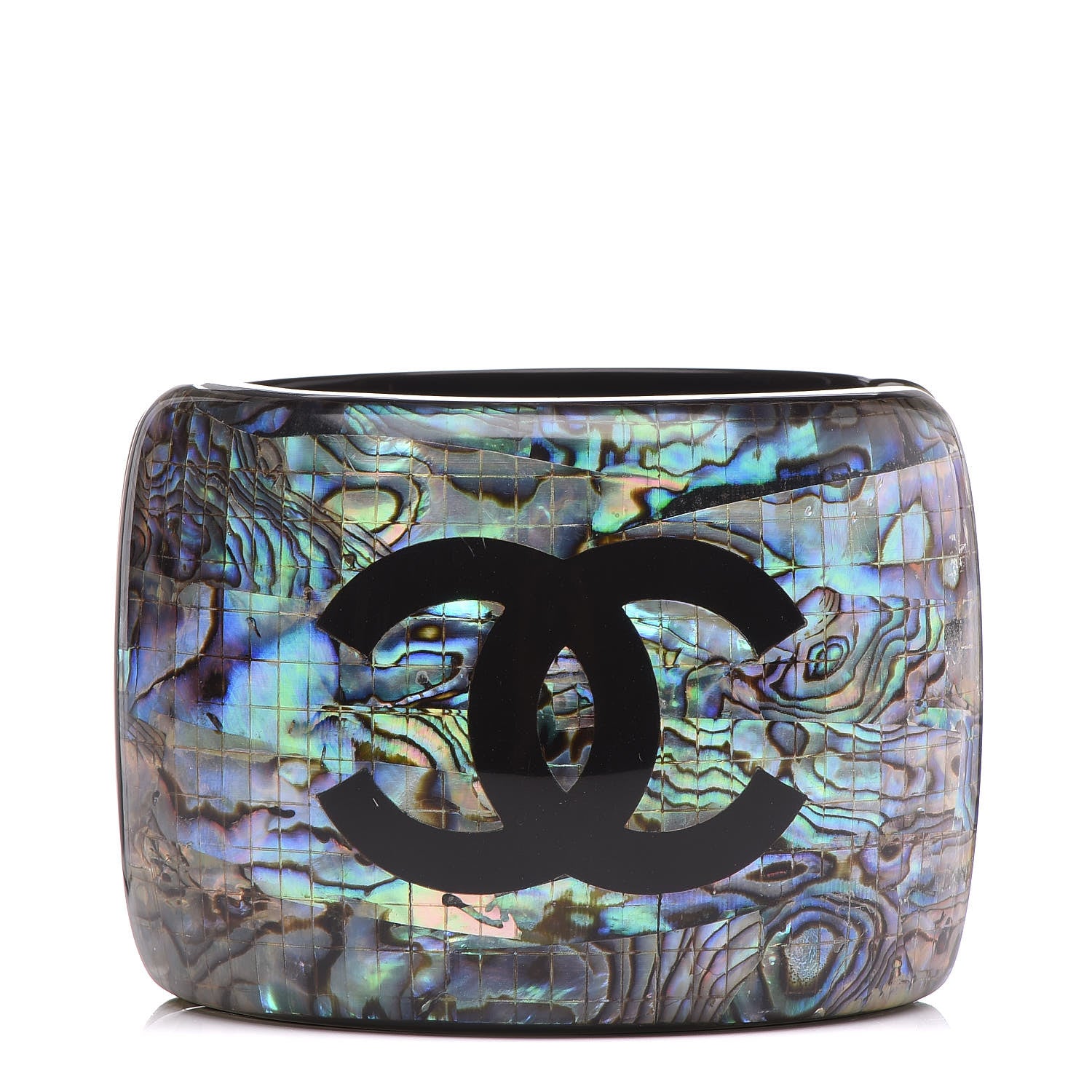 Chanel Resin Cuff Bracelet Green 1 of 5