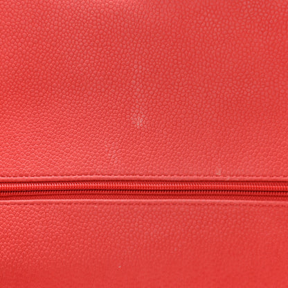 Chanel Iridescent Caviar Quilted Maxi Double Flap Dark Pink 10 of 12