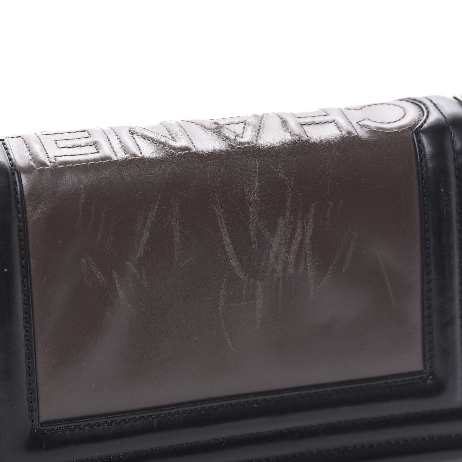 Chanel Glazed Calfskin Small Boy Flap Black Brown 13 of 14