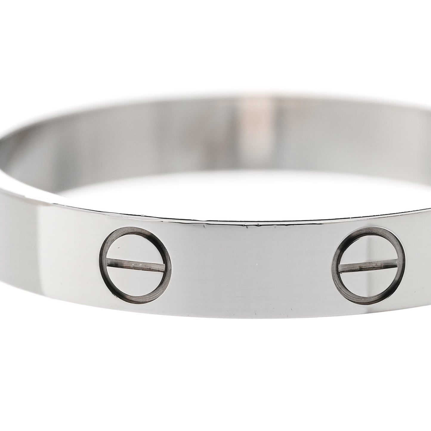 18K White Gold 3.5mm LOVE Wedding Band Ring 63 10.25