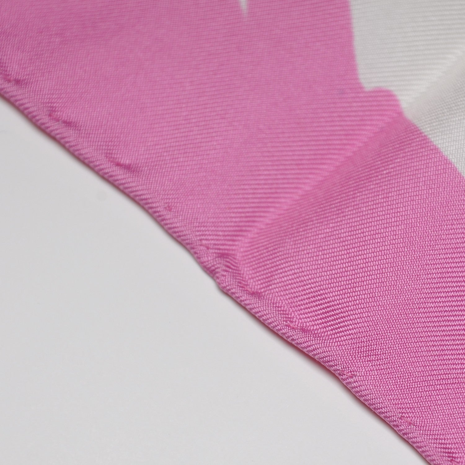 Chanel Silk CC Camellia Clover Heart Scarf Pink 6 of 8