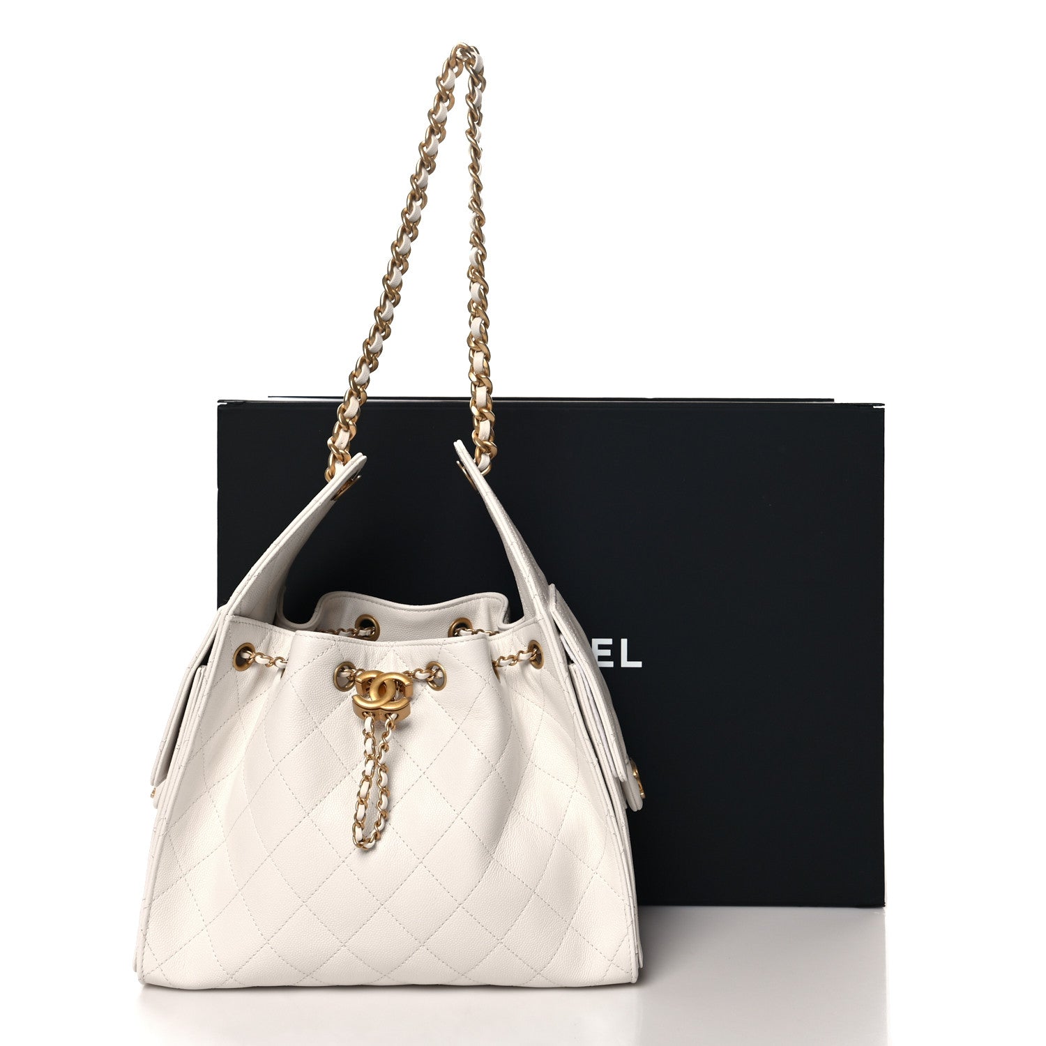 Chanel Caviar Quilted Small Chanel 25 Handbag White 11 of 11