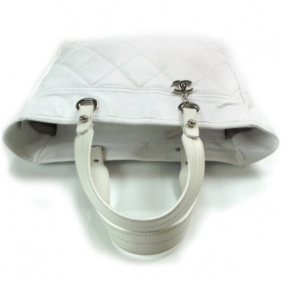 Chanel Paris Biarritz Large Quilted Tote White 6 of 11