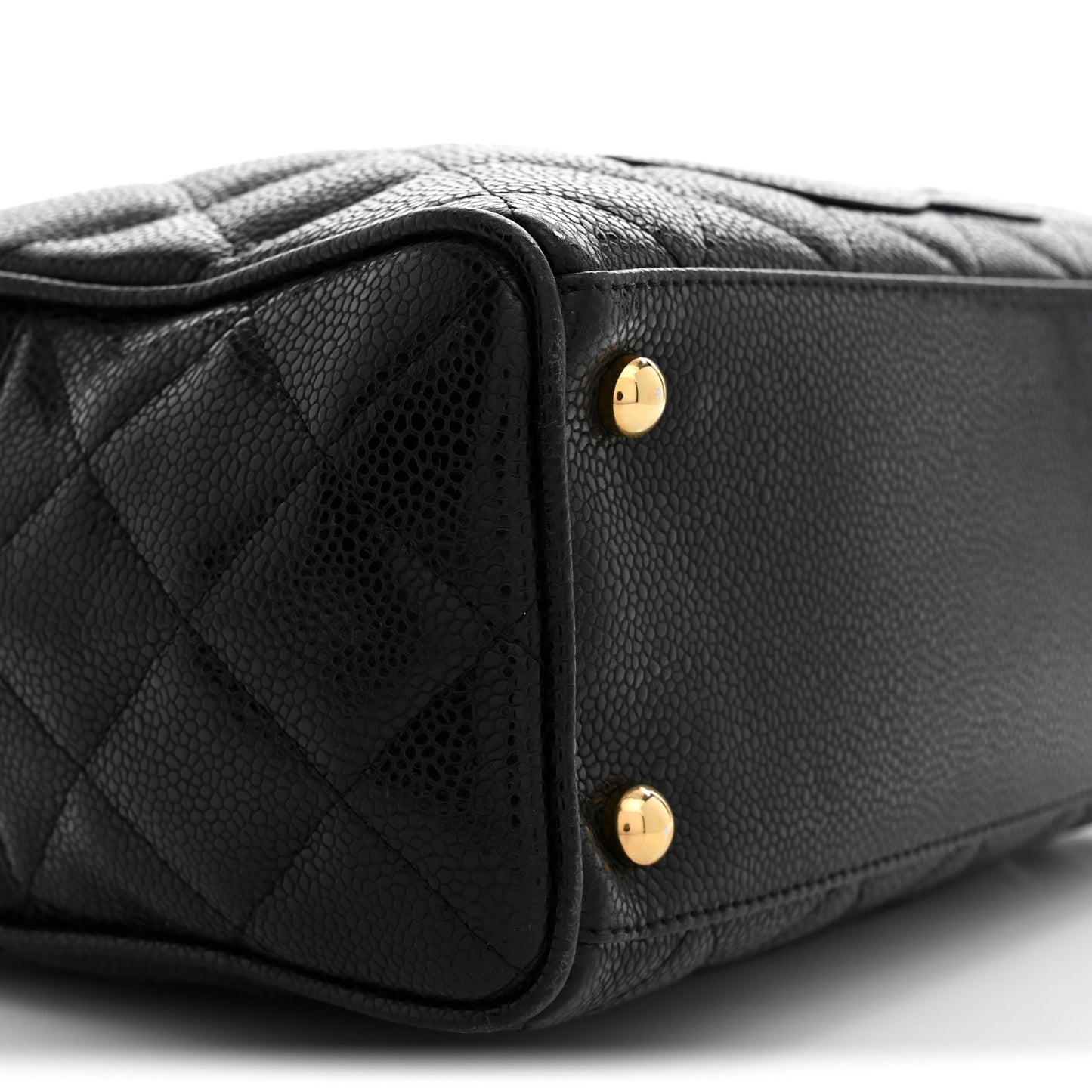 Caviar Quilted Small Bowler Black