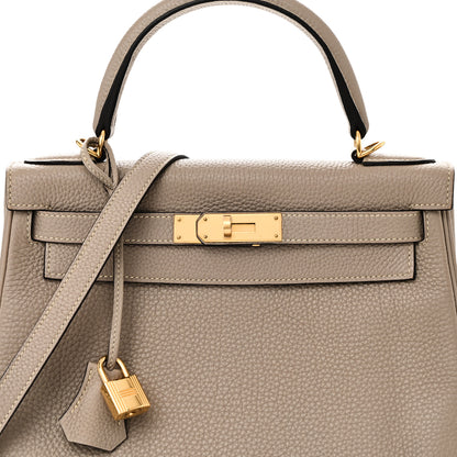 Hermes Togo Kelly Retourne 28 Gris Tourterelle 8 of 10