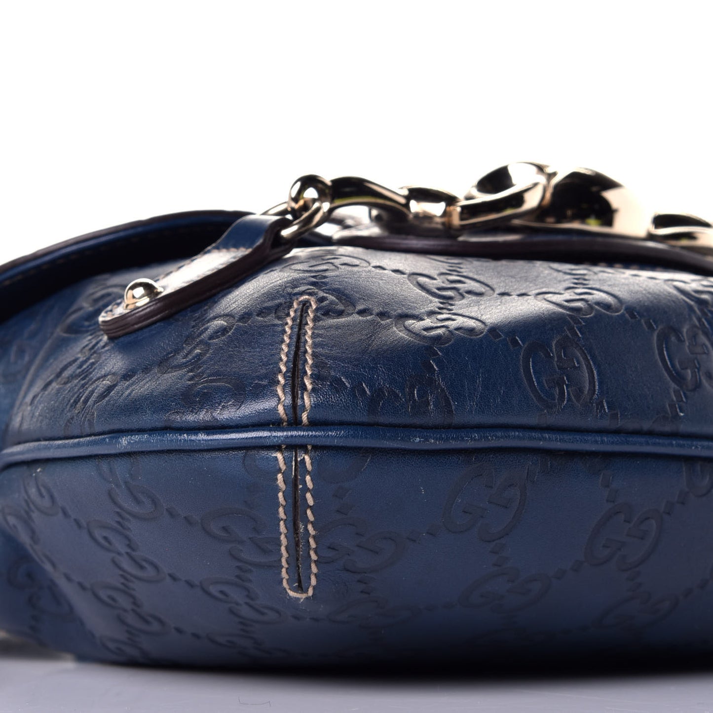Guccissima Wave Flap Bag Blue