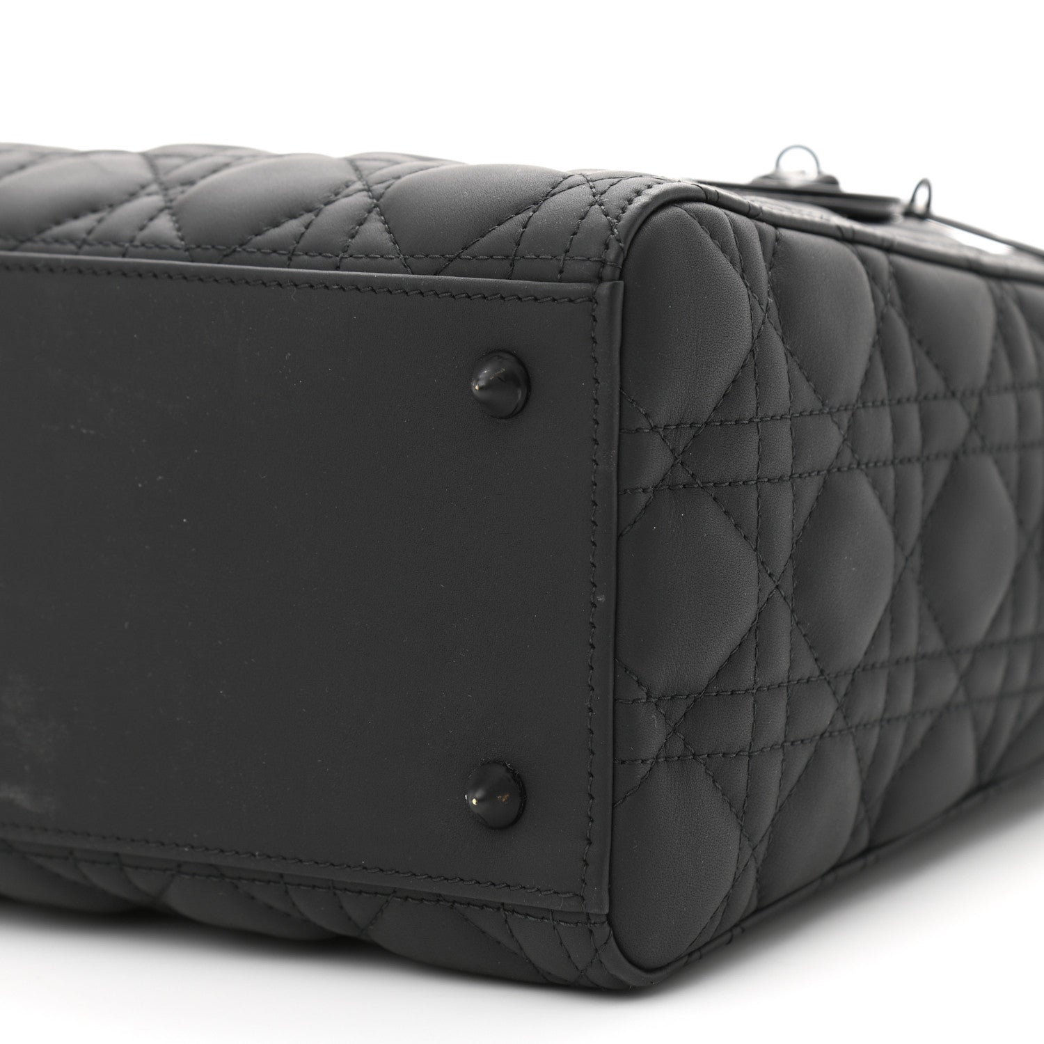 Christian Dior Ultra Matte Calfskin Cannage Medium Lady Dior Black 10 of 11